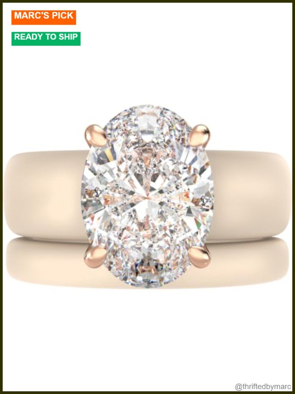 Rinfit Silicone Ring Set with Oval Cut CZ Stackable Wedding Band